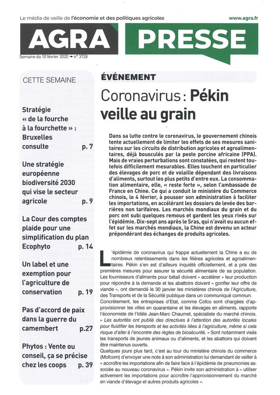 AGRA PRESSE HEBDO