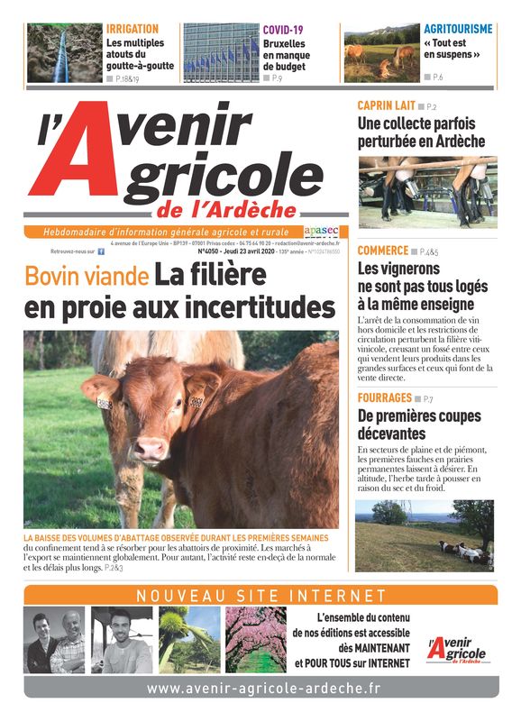 AVENIR AGRICOLE DE L'ARDECHE