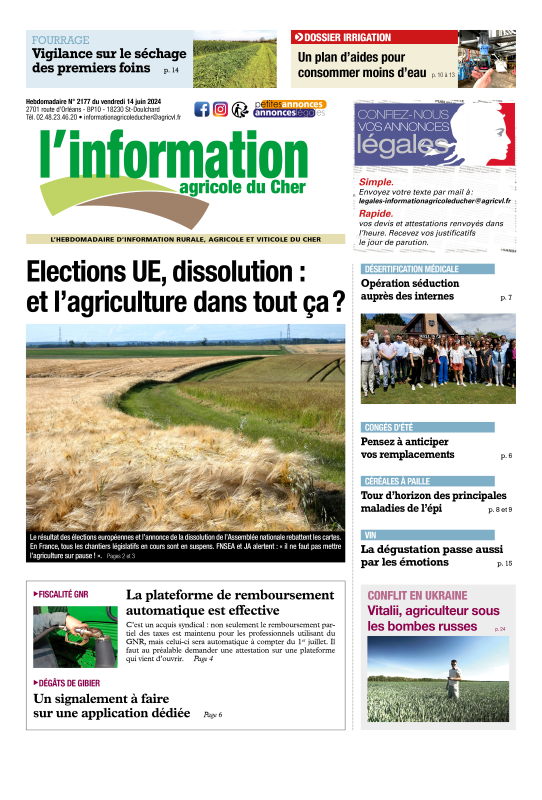 INFORMATION AGRICOLE DU CHER